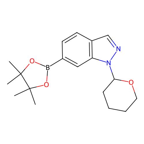 1-(tetrahydro-pyran-2-yl)-6-(4,4,5,5-tetramethyl-[1,3,2]dioxaborolan-2-yl)-1H-indazole，1158680-98-8，97%，阿拉丁产品图