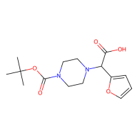 2-(4-BOC-哌嗪-1-基)-2-(呋喃-2-基)乙酸,870719-85-0,≥95%,阿拉丁