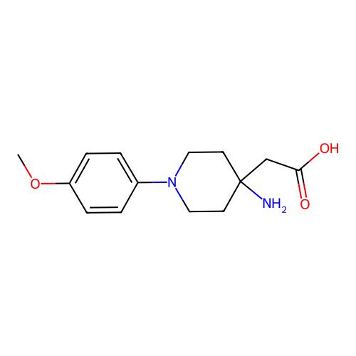 2-[4-amino-1-(4-methoxyphenyl)-4-piperidyl]acetic acid，1159983-49-9，97%，阿拉丁产品图
