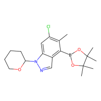 6-chloro-5-methyl-1-tetrahydropyran-2-yl-4-(4,4,5,5-tetramethyl-1,3,2-dioxaborolan-2-yl)indazole，2374152-83-5，97%，阿拉丁