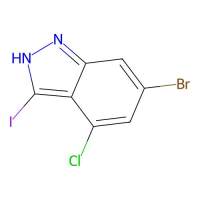 6-bromo-4-chloro-3-iodo-1H-indazole，887568-16-3，97%，阿拉丁