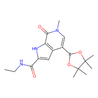 N-ethyl-6-methyl-7-oxo-4-(4,4,5,5-tetramethyl-1,3,2-dioxaborolan-2-yl)-1H-pyrrolo[2,3-c]pyridine-2-carboxamide，1628864-80-1，97%，阿拉丁