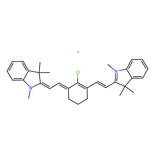 2-[2-[2-氯-3-[(1,3-二氢-1,3,3-三甲基-2H-吲哚-2-亚基)乙亚基]-1-环戊烯-1-基]乙烯基]-1,3,3-三甲基吲哚碘化物，56289-67-9，≥98%(NMR)，阿拉丁产品图