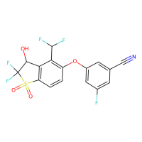 3-[[(3S)-4-(difluoromethyl)-2,2-difluoro-3-hydroxy-1,1-dioxo-3H-benzothiophen-5-yl]oxy]-5-fluoro-benzonitrile，1799948-37-0，≥97%，阿拉丁