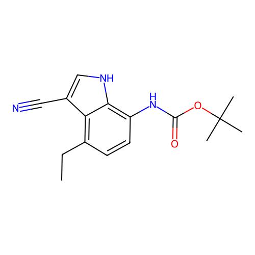 tert-butyl N-(3-cyano-4-ethyl-1H-indol-7-yl)carbamate,2940957-32-2,97%,阿拉丁产品图