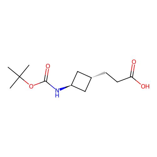 trans-3-[3-(tert-butoxycarbonylamino)cyclobutyl]propanoic acid，2231664-26-7，97%，阿拉丁产品图