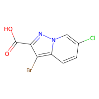 3-bromo-6-chloro-pyrazolo[1,5-a]pyridine-2-carboxylic acid，2166662-14-0，97%，阿拉丁