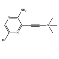 3-[(三甲基硅基)炔基]-5-溴吡嗪-2-胺，875781-41-2，≥97%，阿拉丁
