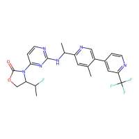 (4R)-4-[(1R)-1-fluoroethyl]-3-[2-[[(1S)-1-[4-methyl-5-[2-(trifluoromethyl)pyridin-4-yl]pyridin-2-yl]ethyl]amino]pyrimidin-4-yl]-1,3-oxazolidin-2-one，阿拉丁