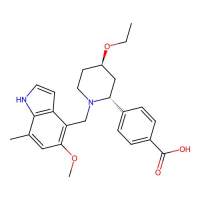 4-[(2R,4R)-4-ethoxy-1-[(5-methoxy-7-methyl-1H-indol-4-yl)methyl]-2-piperidyl]benzoic acid，1644670-39-2，阿拉丁