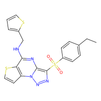 10-(4-ethylphenyl)sulfonyl-N-(thiophen-2-ylmethyl)-5-thia-1,8,11,12-tetrazatricyclo[7.3.0.02,6]dodeca-2(6),3,7,9,11-pentaen-7-amine，Moligand™，阿拉丁