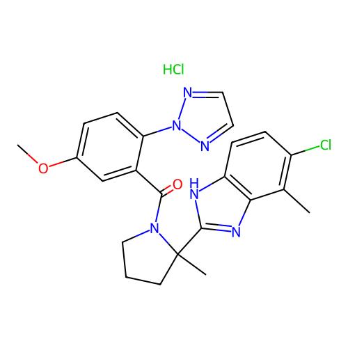 Methanone, ((2S)-2-(6-chloro-7-methyl-1H-benzimidazol-2-yl)-2-methyl-1-pyrrolidinyl)(5-methoxy-2-(2H-1,2,3-triazol-2-yl)phenyl)-, hydrochloride (1:1),1792993-84-0,阿拉丁产品图
