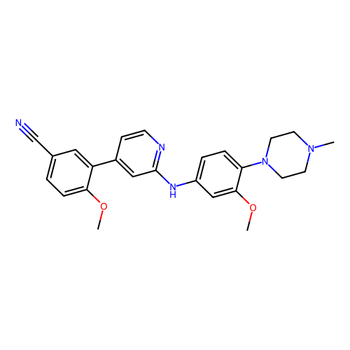 4-methoxy-3-[2-[3-methoxy-4-(4-methylpiperazin-1-yl)anilino]pyridin-4-yl]benzonitrile，Moligand™，阿拉丁产品图