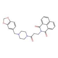 2-[3-(4-Benzo[1,3]dioxol-5-ylmethyl-piperazin-1-yl)-3-oxo-propyl]-benzo[de]isoquinoline-1,3-dione，326907-77-1，阿拉丁
