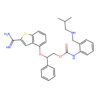 2-[(2-carbamimidoyl-1-benzothiophen-4-yl)oxy]-2-phenylethyl N-(2-{[(2-methylpropyl)amino]methyl}phenyl)carbamate，Moligand™，阿拉丁