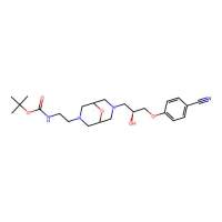 tert-butyl (2-{7-[(2S)-3-(4-cyanophenoxy)-2-hydroxypropyl]-9-oxa-3,7-diazabicyclo[3.3.1]non-3-yl}ethyl)carbamate，335619-18-6，阿拉丁