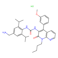1-[4-(aminomethyl)-2,6-bis(propan-2-yl)phenyl]-3-[1-butyl-4-(3-methoxyphenyl)-2-oxo-1,2-dihydro-1,8-naphthyridin-3-yl]urea hydrochloride，Moligand™，阿拉丁