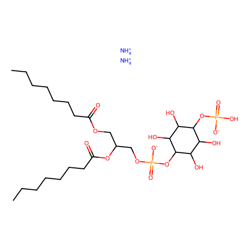 1,2-二辛酰基-sn-甘油-3-磷酸-(1'-肌醇-4'-磷酸)(铵盐)，1246303-11-6，>99%，阿拉丁产品图