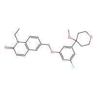1-Ethyl-6-((3-fluoro-5-(4-methoxy-3,4,5,6-tetrahydro-2H-pyran-4-yl)phenoxy)methyl)-2-quinolone,155944-23-3,阿拉丁