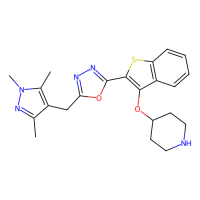2-(3-piperidin-4-yloxy-1-benzothiophen-2-yl)-5-[(1,3,5-trimethylpyrazol-4-yl)methyl]-1,3,4-oxadiazole，Moligand™，阿拉丁