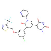 5-[3-(3-chloro-5-{[4-(trifluoromethyl)-1,3-thiazol-5-yl]methoxy}phenyl)-2-oxo-2H-[1,3'-bipyridin]-5-yl]-1-methyl-1,2,3,4-tetrahydropyrimidine-2,4-dione，Moligand™，阿拉丁