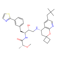 (2R)-N-[(2S,3R)-4-{[(4'S)-6'-(2,2-dimethylpropyl)-3',4'-dihydrospiro[cyclobutane-1,2'-pyrano[2,3-b]pyridine]-4'-yl]amino}-3-hydroxy-1-[3-(1,3-thiazol-2-yl)phenyl]butan-2-yl]-2-methoxypropanamide，Moligand™，阿拉丁