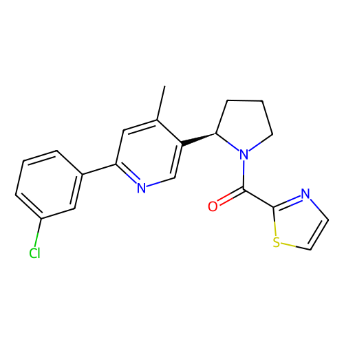 2-(3-chlorophenyl)-4-methyl-5-[(2R)-1-[(1,3-thiazol-2-yl)carbonyl]pyrrolidin-2-yl]pyridine，Moligand™，阿拉丁产品图