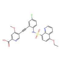 5-[2-[5-chloro-2-[(5-ethoxyquinolin-8-yl)sulfonylamino]phenyl]ethynyl]-4-methoxypyridine-2-carboxylic acid，Moligand™，阿拉丁