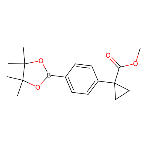 methyl 1-[4-(4,4,5,5-tetramethyl-1,3,2-dioxaborolan-2-yl)phenyl]cyclopropane-1-carboxylate，1396007-85-4，97%，阿拉丁产品图