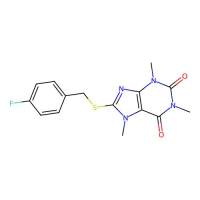 8-[(4-Fluorophenyl)methylsulfanyl]-1,3,7-trimethylpurine-2,6-dione，460725-53-5，阿拉丁