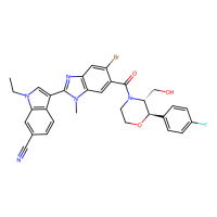 3-[5-bromo-6-[(2R,3R)-2-(4-fluorophenyl)-3-(hydroxymethyl)morpholine-4-carbonyl]-1-methylbenzimidazol-2-yl]-1-ethylindole-6-carbonitrile，Moligand™，阿拉丁
