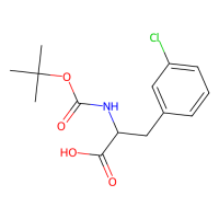 N-叔丁氧羰基-D-3-氯苯丙氨酸，80102-25-6，≥98%，阿拉丁