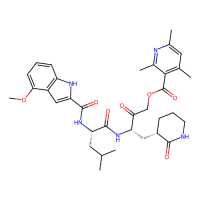 (3S)-3-{[N-(4-Methoxy-1H-indole-2-carbonyl)-l-leucyl]amino}-2-oxo-4-[(3S)-2-oxopiperidin-3-yl]butyl 2,4,6-Trimethylpyridine-3-carboxylate，Moligand™，阿拉丁