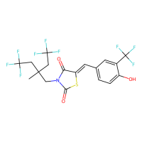 (5Z)-5-[[4-hydroxy-3-(trifluoromethyl)phenyl]methylidene]-3-[4,4,4-trifluoro-2-methyl-2-(2,2,2-trifluoroethyl)butyl]-1,3-thiazolidine-2,4-dione，Moligand™，阿拉丁