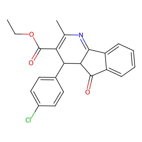 ethyl 4-(4-chlorophenyl)-2-methyl-5-oxo-4a,5-dihydro-4H-indeno[1,2-b]pyridine-3-carboxylate，5656-39-3，阿拉丁产品图