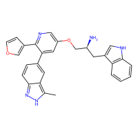 5-{5-[(2S)-2-amino-3-(1H-indol-3-yl)propoxy]-2-(furan-3-yl)pyridin-3-yl}-3-methyl-2H-indazole，Moligand™，阿拉丁