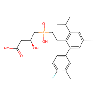 (3S)-4-({2-[2-(4-fluoro-3-methylphenyl)-4-methyl-6-(propan-2-yl)phenyl]ethyl}(hydroxy)phosphoryl)-3-hydroxybutanoic acid，Moligand™，阿拉丁