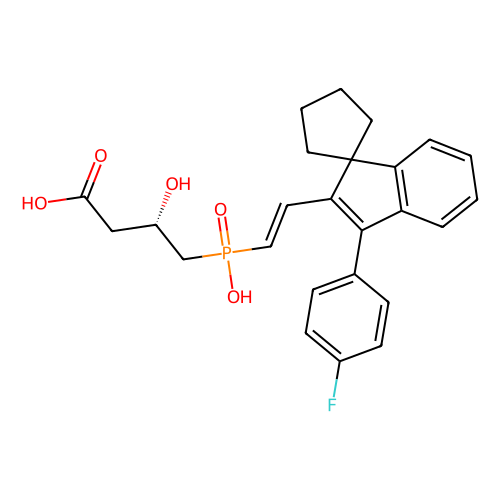 (3S)-4-{[(E)-2-[3'-(4-fluorophenyl)spiro[cyclopentane-1,1'-indene]-2'-yl]ethenyl](hydroxy)phosphoryl}-3-hydroxybutanoic acid，Moligand™，阿拉丁产品图