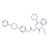 1-(5-cyclohexyl-2-oxo-1-propyl-3H-1,4-benzodiazepin-3-yl)-3-[4-(4-pyridin-3-ylpiperazin-1-yl)phenyl]urea，Moligand™，阿拉丁