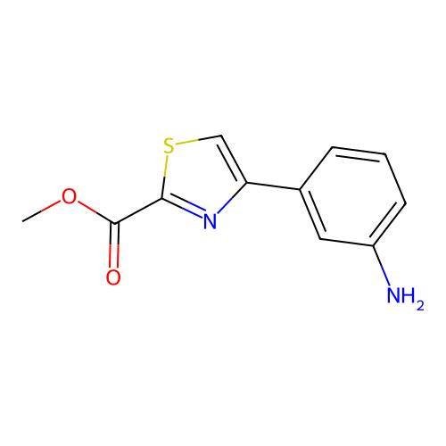 Methyl 4-(3-aminophenyl)thiazole-2-carboxylate,885279-72-1,≥95%,阿拉丁产品图