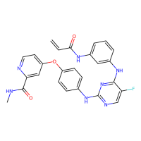 4-[4-[[5-fluoro-4-[3-(prop-2-enoylamino)anilino]pyrimidin-2-yl]amino]phenoxy]-N-methylpyridine-2-carboxamide，Moligand™，阿拉丁