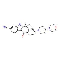 6,6-Dimethyl-8-(4-morpholinopiperidin-1-yl)-11-oxo-6,11-dihydro-5H-benzo[b]carbazole-3-carbonitrile，1256577-71-5，阿拉丁