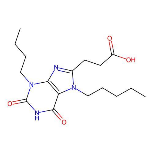 3-(3-butyl-2,6-dioxo-7-pentyl-2,3,6,7-tetrahydro-1H-purin-8-yl)propanoic acid,743442-01-5,阿拉丁产品图