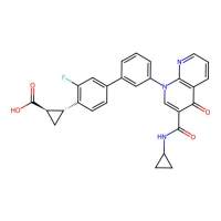 Cyclopropanecarboxylic acid, 2-(3'-(3-((cyclopropylamino)carbonyl)-4-oxo-1,8-naphthyridin-1(4H)-yl)-3-fluoro(1,1'-biphenyl)-4-yl)-, (1R,2R)-,934995-87-6,阿拉丁