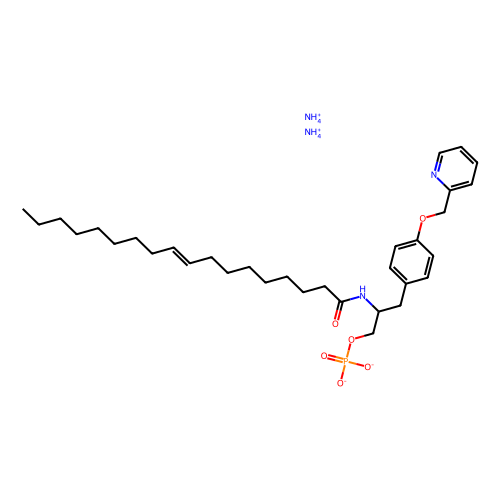 (S)-磷酸单-{2-十八烷基-9-烯酰氨基-3-[4-(吡啶-2-基甲氧基)-苯基]-丙基}酯(铵盐)，799268-75-0，>99%，阿拉丁产品图