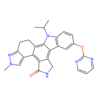 2‐Methyl‐11‐(1‐methylethyl)‐8‐(pyrimidin‐2‐yloxy)‐2,5,6,11,12,13‐hexahydro‐4H‐indazolo[5,4‐a]pyrrolo[3,4‐c]carbazol‐4‐one，Moligand™，阿拉丁