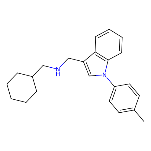 1-cyclohexyl-N-[[1-(4-methylphenyl)indol-3-yl]methyl]methanamine，Moligand™，阿拉丁产品图