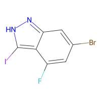 6-溴-4-氟-3-碘-1H-吲唑，887568-00-5，≥98%，阿拉丁