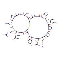 cyclo[Ala-Cys(1)-Ser-Ala-D-Pro-Dab-Arg-Tyr-Cys(1)-Tyr-Gln-Lys-D-Pro-Pro-Tyr-His]，阿拉丁