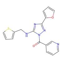 [3-(2-Furanyl)-5-(thiophen-2-ylmethylamino)-1,2,4-triazol-1-yl]-(3-pyridinyl)methanone，阿拉丁